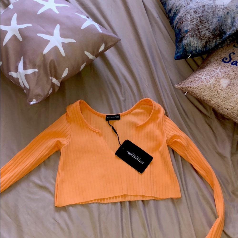 Pretty little thing long sleeve crop top!